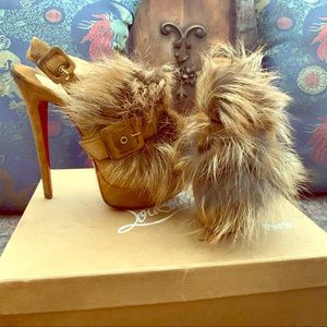 Real fox fur red bottoms